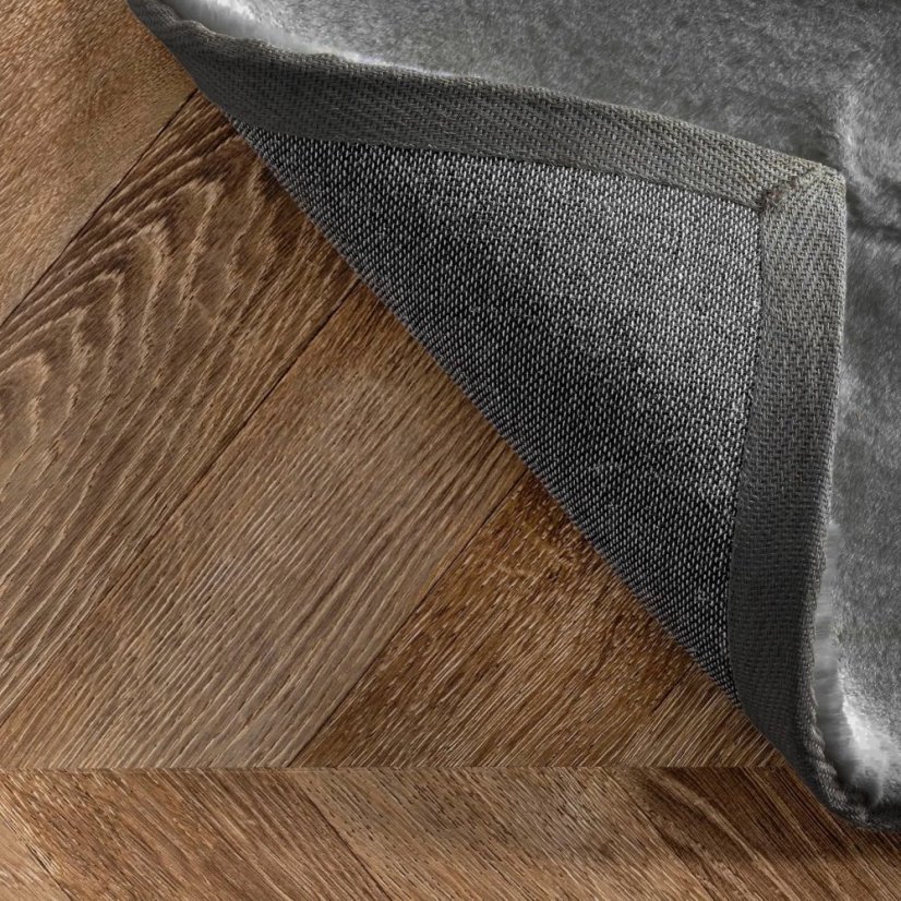 Luxusný hebký koberec tmavosivej farby 120x170 cm