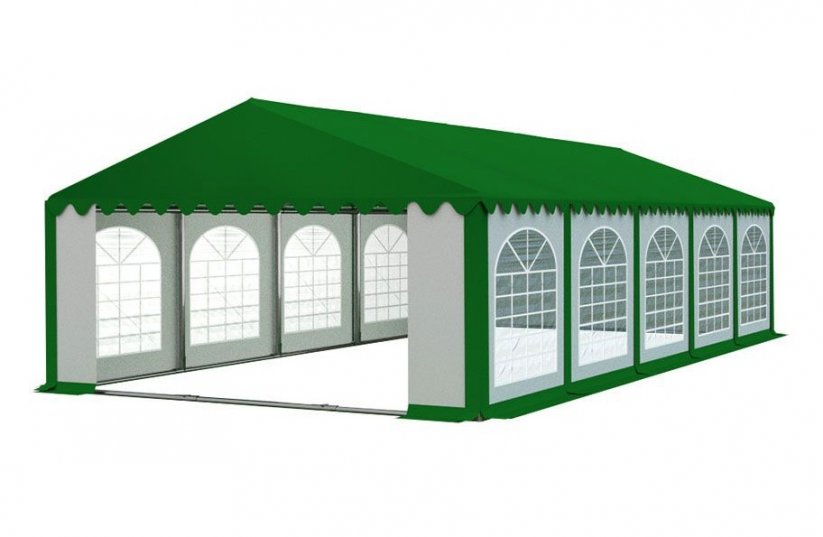 Visokokvalitetni zeleno-bijeli party šator sa zelenim krovom