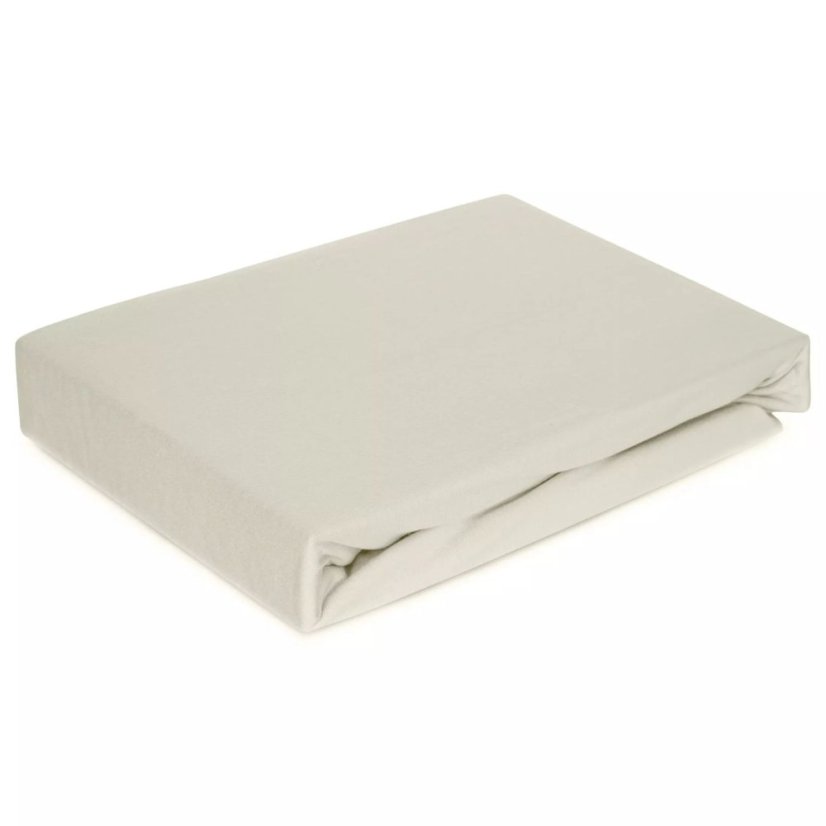 Lenzuolo con angoli SOFT – lenzuolo elasticizzato color crema