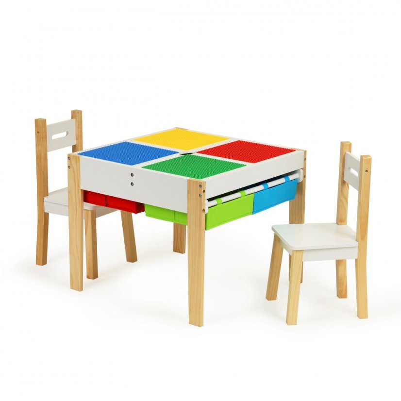 Set di tavolo e sedie per bambini colorati