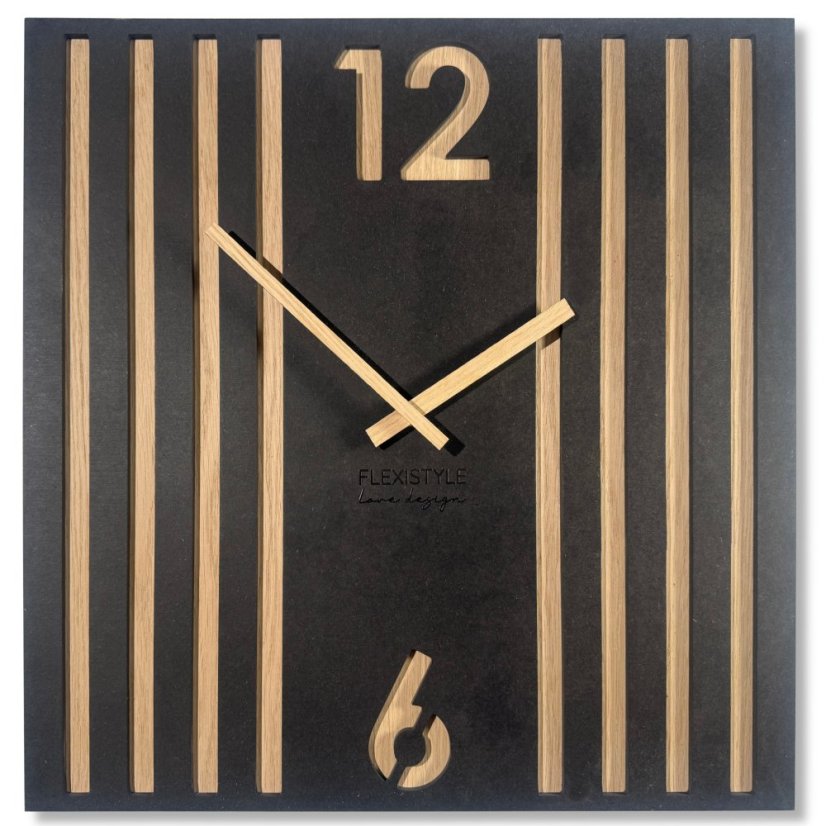 Designové nástěnné hodiny LAMELE 50 x 50 cm