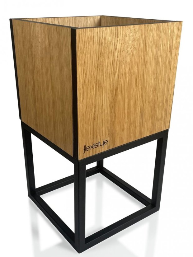 Ghiveci de lux din stejar natural LOFT FIORINO 22X22X40 cm