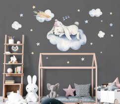 Adesivi murali decorativi con coniglietto addormentato