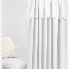 Weißer Vorhang MIA auf silbernen Kreisen 140 x 260 cm