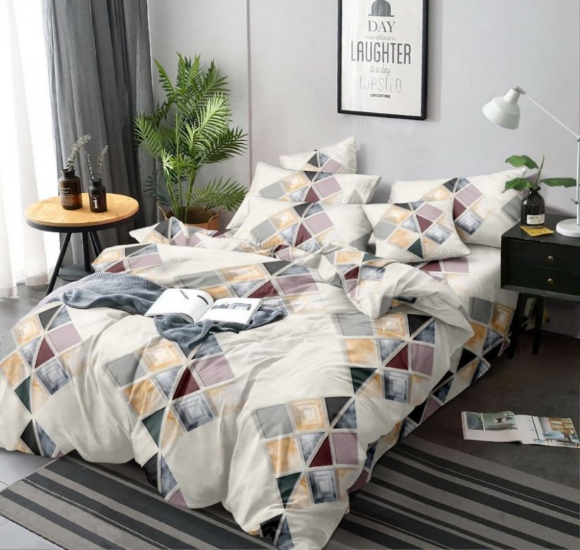 Štýlové posteľné obliečky s geometrickými tvarmi 