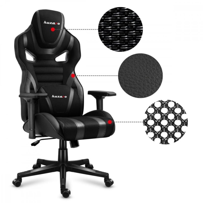 Luxusní herní křeslo FORCE 7.5 MESH černé barvy