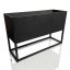 Schwarzes Metall Pflanzgefäß LOFT FIORINO 62X22X40 cm