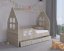 Dječji krevet kućica s ladicom 140 x 70 cm u hrast sonoma lijevo
