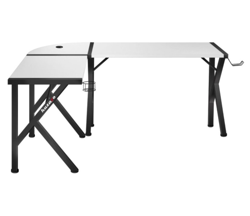 Priestranný rohový stôl HERO 6.3 v bielej farbe