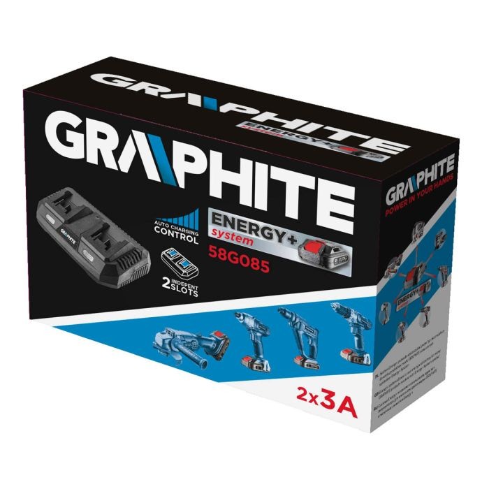 Kettős töltő Energy+ 58G085 GRAPHITE akkumulátorokhoz