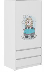 Armadio per bambini con un bellissimo leoncino 180x55x90 cm