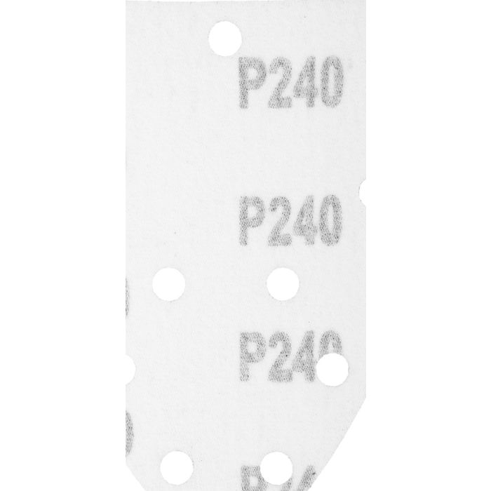 Carta vetrata velcro delta 140 x 140 x 80 mm, K240, 5 pezzi, con fori 54H015 GRAPHITE