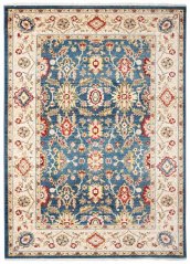 Blauer Vintage-Teppich im orientalischen Stil