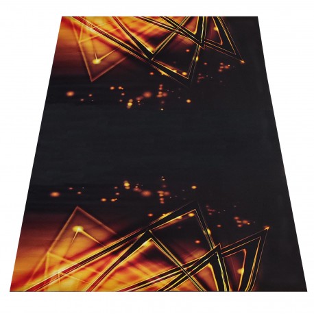 Čierny koberec s výrazným vzorom - Rozmer koberca: Šírka: 80 cm | Dĺžka: 150 cm