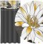 Класическа тъмносива завеса с принт на цветя от лотос