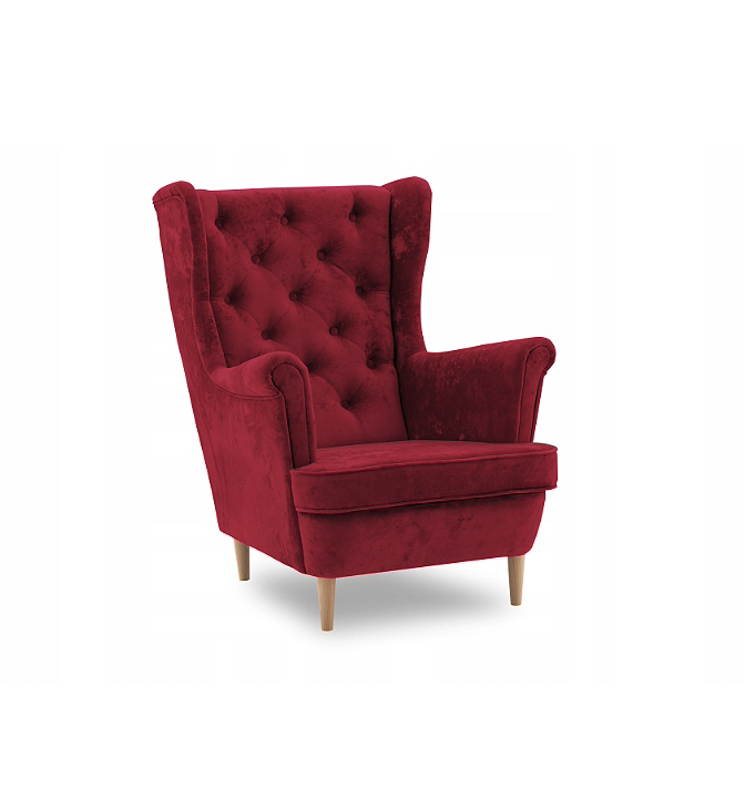 Crvena fotelja u stilu GLAMOUR