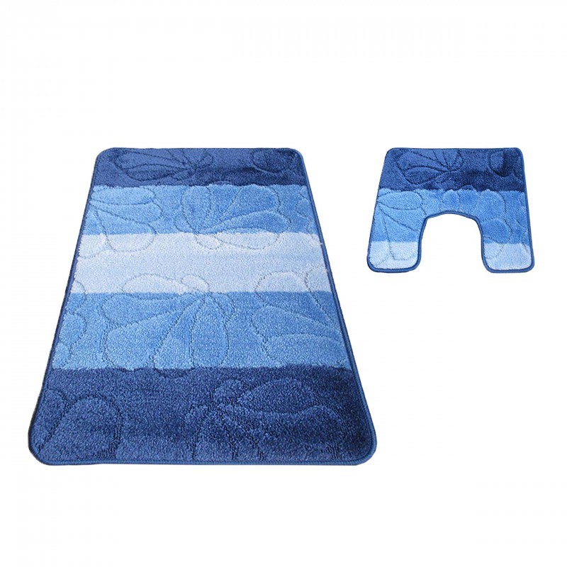 Set plavih kupaonskih tepiha