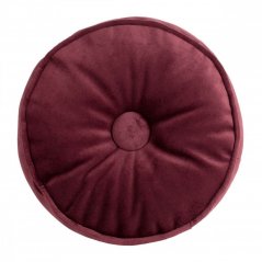 Baršunasti jastuk u obliku cilindra u bordo boji