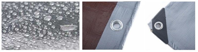 Prelată rezistentă la îngheţ, maro-argintie