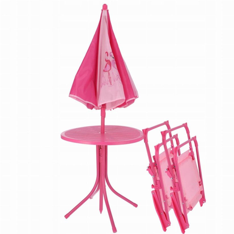 Детски градински комплект в розово с фламинго