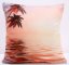 3D dekoračný set do spálne lososovej farby s palmami a morom