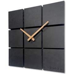 Uhr aus Holz HARMONY 30 cm - schwarz
