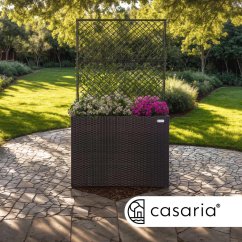 Polyrattan ültető növénytartó ráccsal