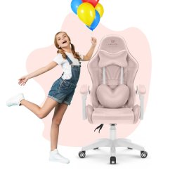 Rainbow KIDS 2.0 gyerek gamer fotel – rózsaszín velúr