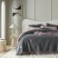 Graue Velours Tagesdecke Feel 200 x 220 cm