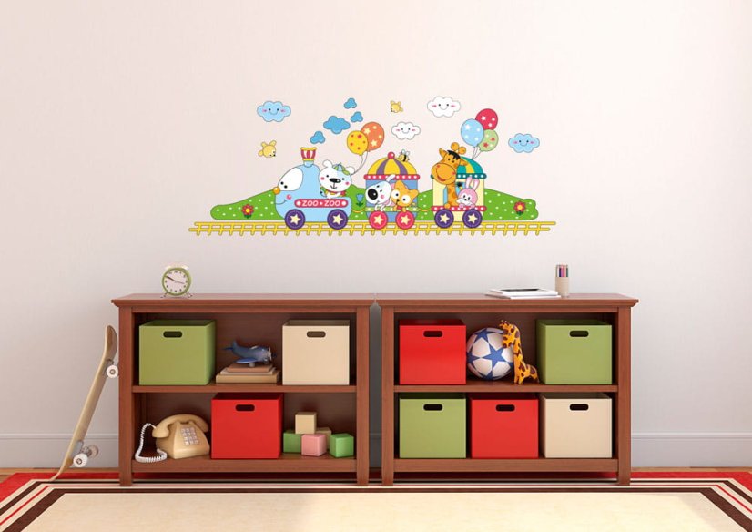Falmatrica gyerekszobába - állatkerti vonat