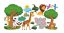 Adesivo da parete colorato per bambini con animali Madagascar - Misure: 100 x 200 cm