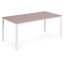 Grande tavolo da giardino in beige con gambe bianche