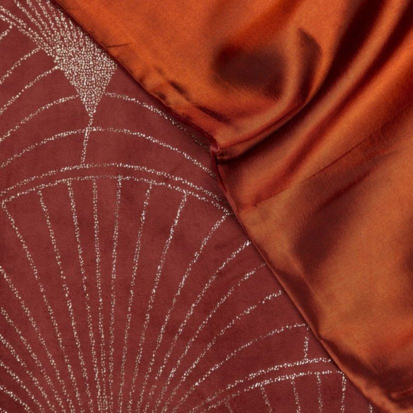 Mitteltischdecke aus Samt mit glänzendem Ziegelsteindruck
