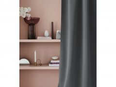Zatemňující závěs na řasící pásku tmavě šedé barvy 140 x 280 cm
