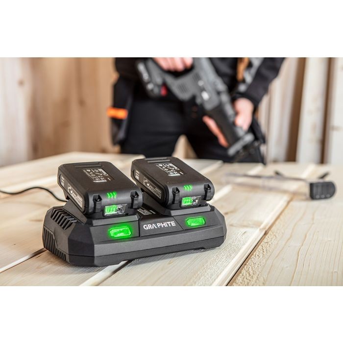 Kettős töltő Energy+ 58G085 GRAPHITE akkumulátorokhoz