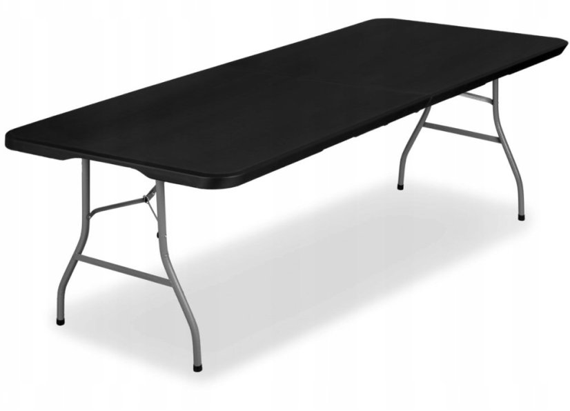 Skládací cateringový stůl 240 cm - černý