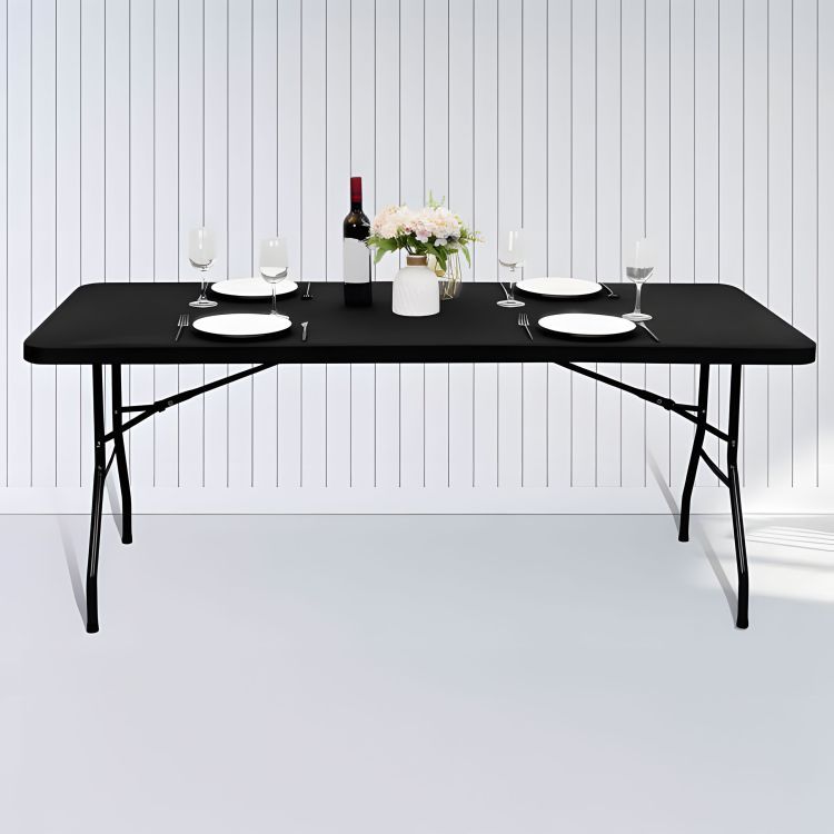 Tavolo pieghevole da catering 180 cm - nero