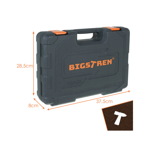 Bigstren 72 darabos szerszámkészlet tokban