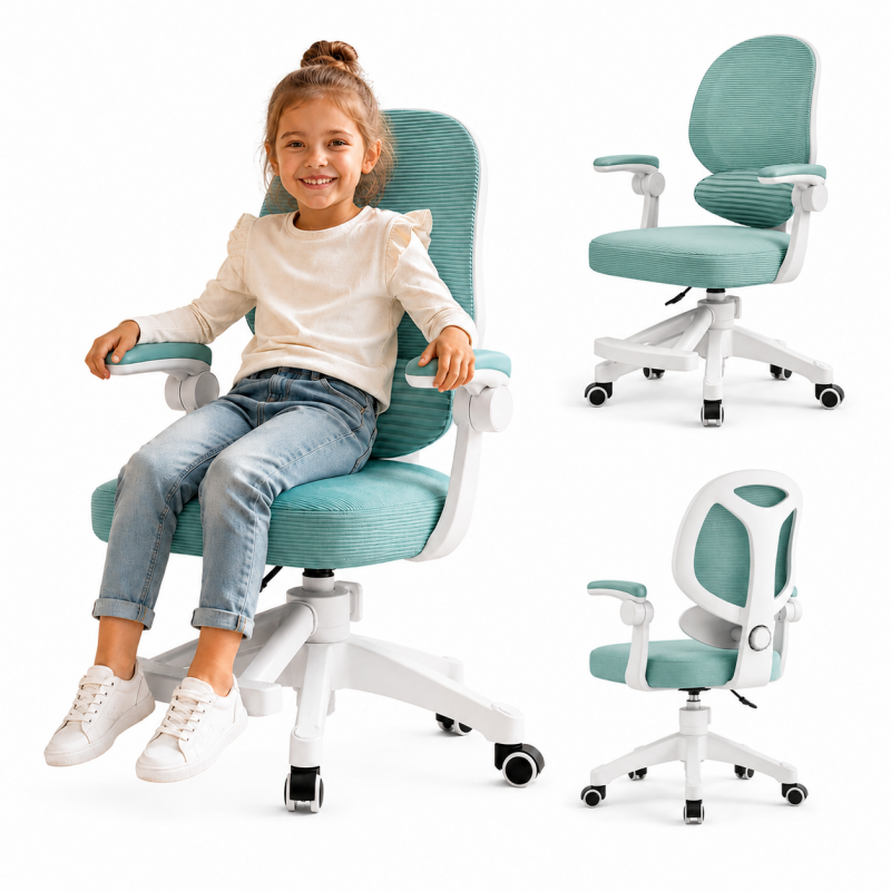 Ergonomická otočná detská herná stolička na kolieskach