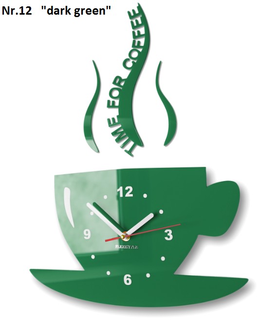 Ceas de perete "Este timpul pentru cafea" - Culoare: Portocalie
