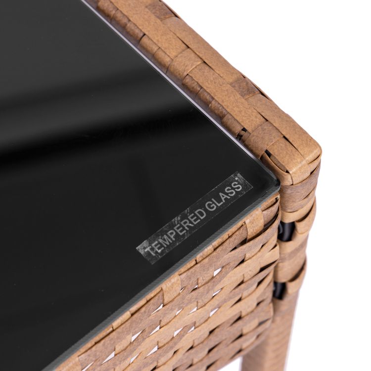 Ratanová sedacia súprava v hnedej farbe