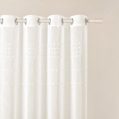 Модерна кремава завеса  Marisa  със сребърни втулки 140 x 280 cm