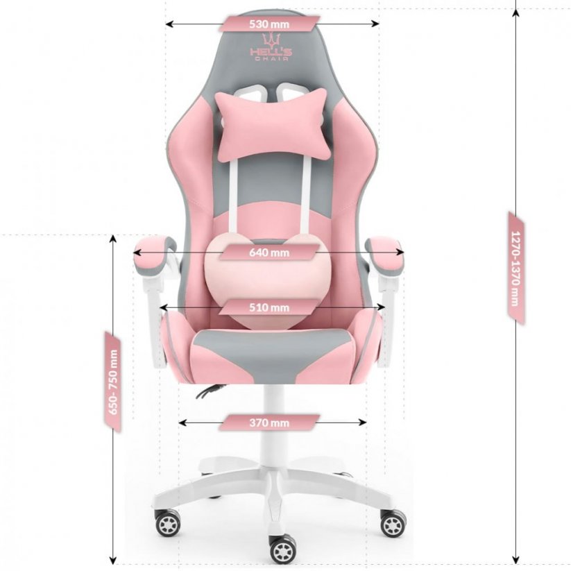 Gaming stolica Rainbow u roza i sivoj boji