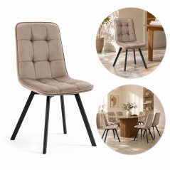 Elegantní jídelní židle MIA s sametovým čalouněním