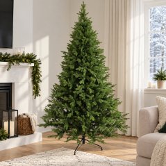Krásný umělý vánoční stromek zelený smrk 230 cm