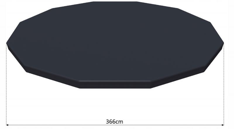 Pokrivač za bazen s konstrukcijom promjera 366 cm