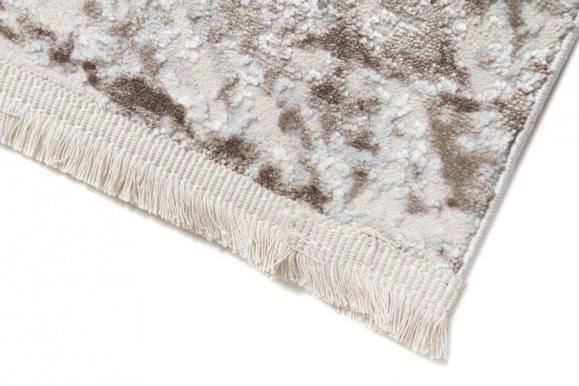 Krémovo-sivý dizajnový vintage koberec