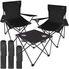 Set da campeggio pieghevole - 2 sedie + tavolo