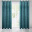 Тюркоазена едноцветна завеса с халки за окачване 140 x 250 cm