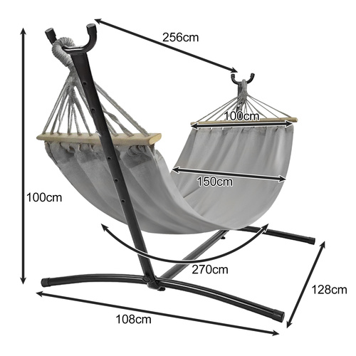 Vrtna viseća mreža 200 x 150 cm sa stalkom